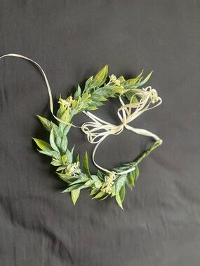 Green Leaf Floral Crown Headpiece